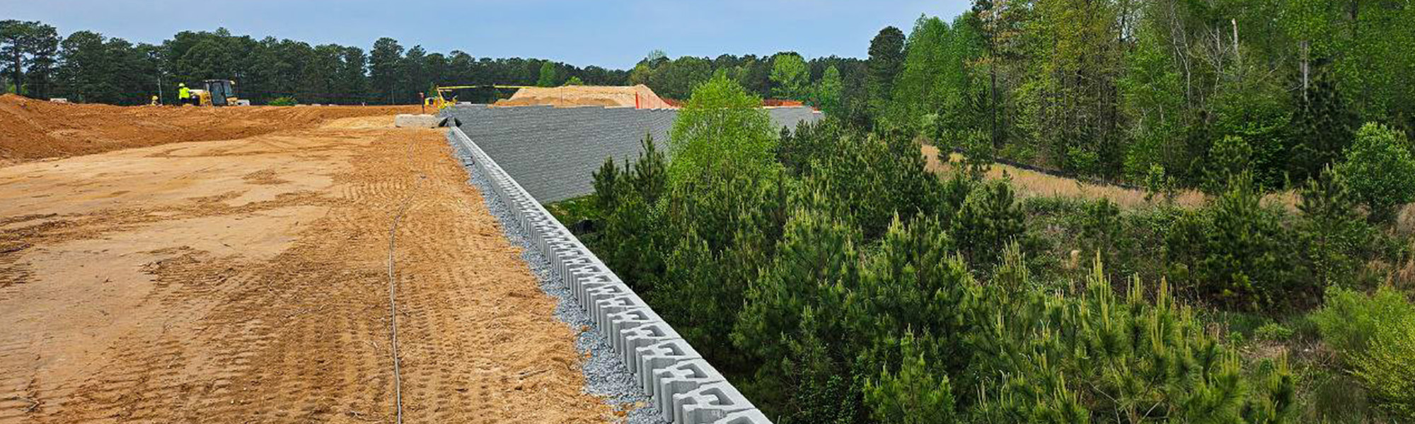 East Coast Civil Group constructs robust retaining walls tailored to meet the demands of any site development project.