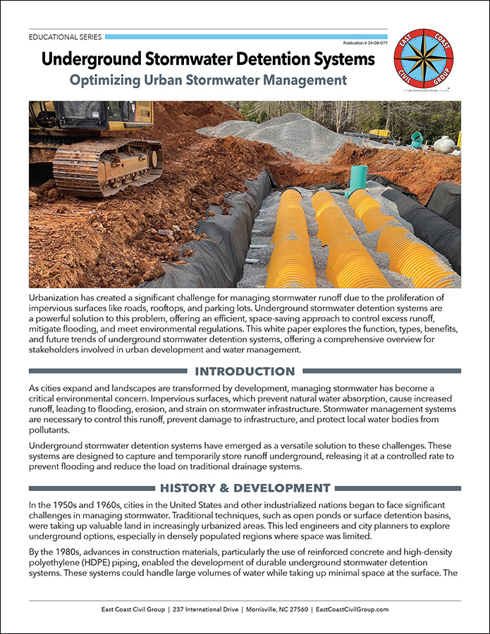 24-09-077 Underground Stormwater Detention Systems: Optimizing Urban Stormwater Management